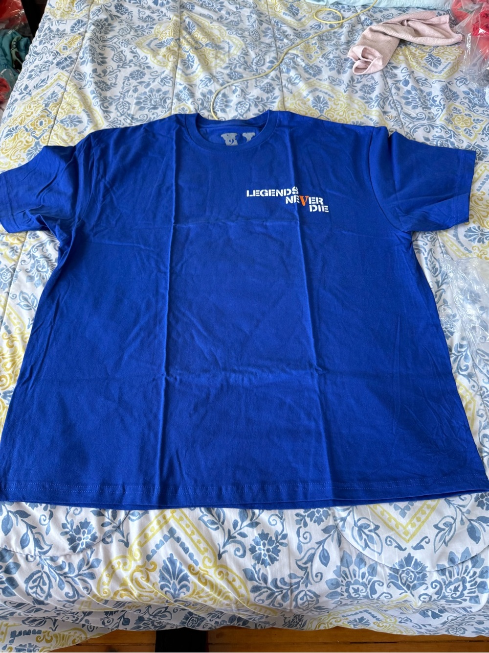 Vlone Royal Blue "Legends Never Die" Graphic Tee